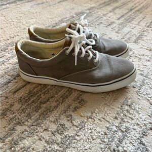 Sperry Gray Men's Sneakers with White Laces